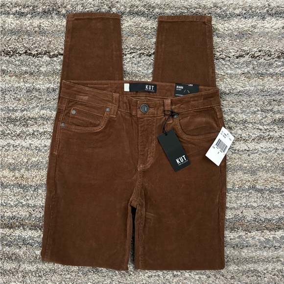 KUT From The Kloth Diana Corduroy Skinny Jeans Pinecone Sz 0 NWT | KUT Jeans - - Picture 4 of 12
